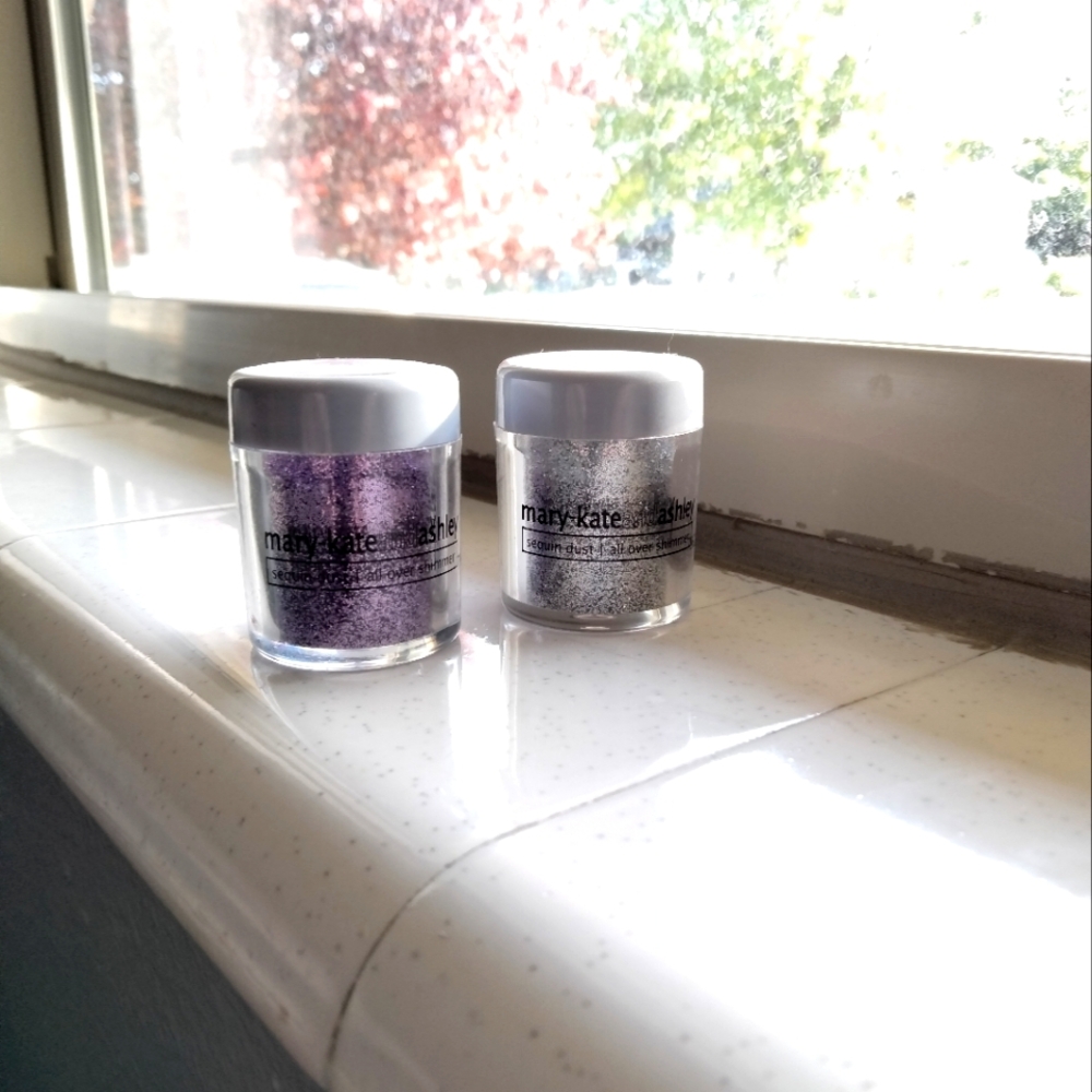 Mary-Kate and Ashley Sequin Dust--sparkling silver and purple (opened)